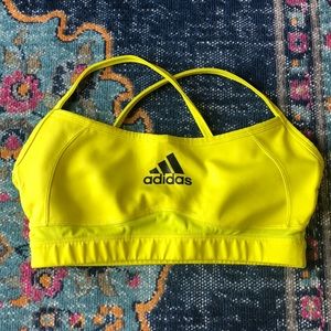 Adidas sports bra neon